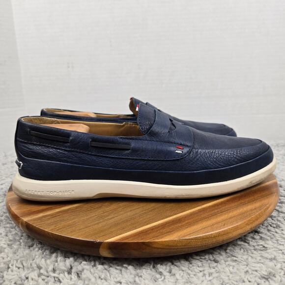 Sperry Mens 10.5 Top Sider Gold Cup Cabo Plushwave Navy Leather Penny Loafer - Picture 3 of 12